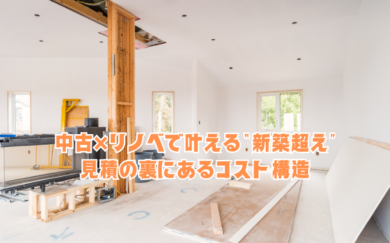 中古×リノベで叶える“新築超え”：見積の裏にあるコスト構造