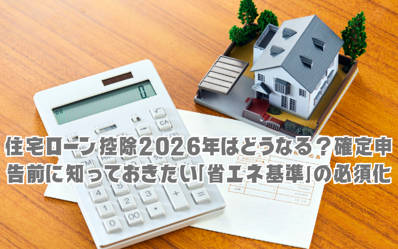 住宅ローン控除、2026年はどうなる？確定申告前に知っておきたい「省エネ基準」の必須化