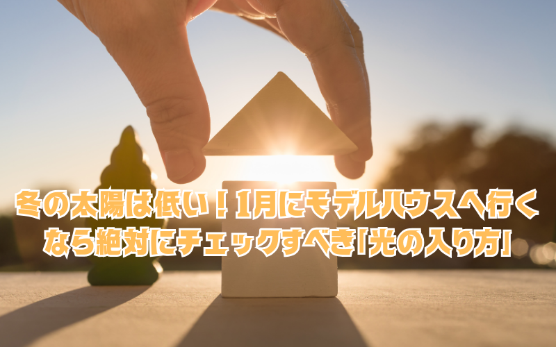 冬の太陽は低い！1月にモデルハウスへ行くなら絶対にチェックすべき「光の入り方」
