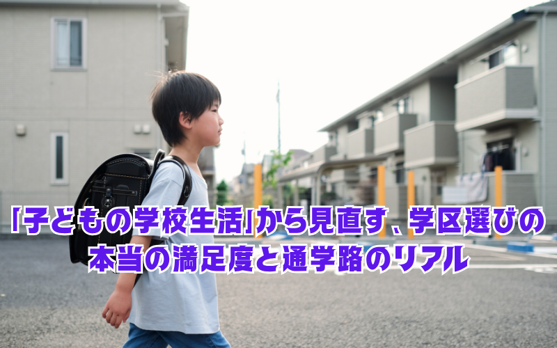新年度から3ヶ月。「子どもの学校生活」から見直す、学区選びの本当の満足度と通学路のリアル